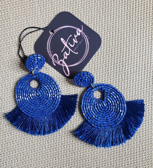 Blue Bangs Earrings